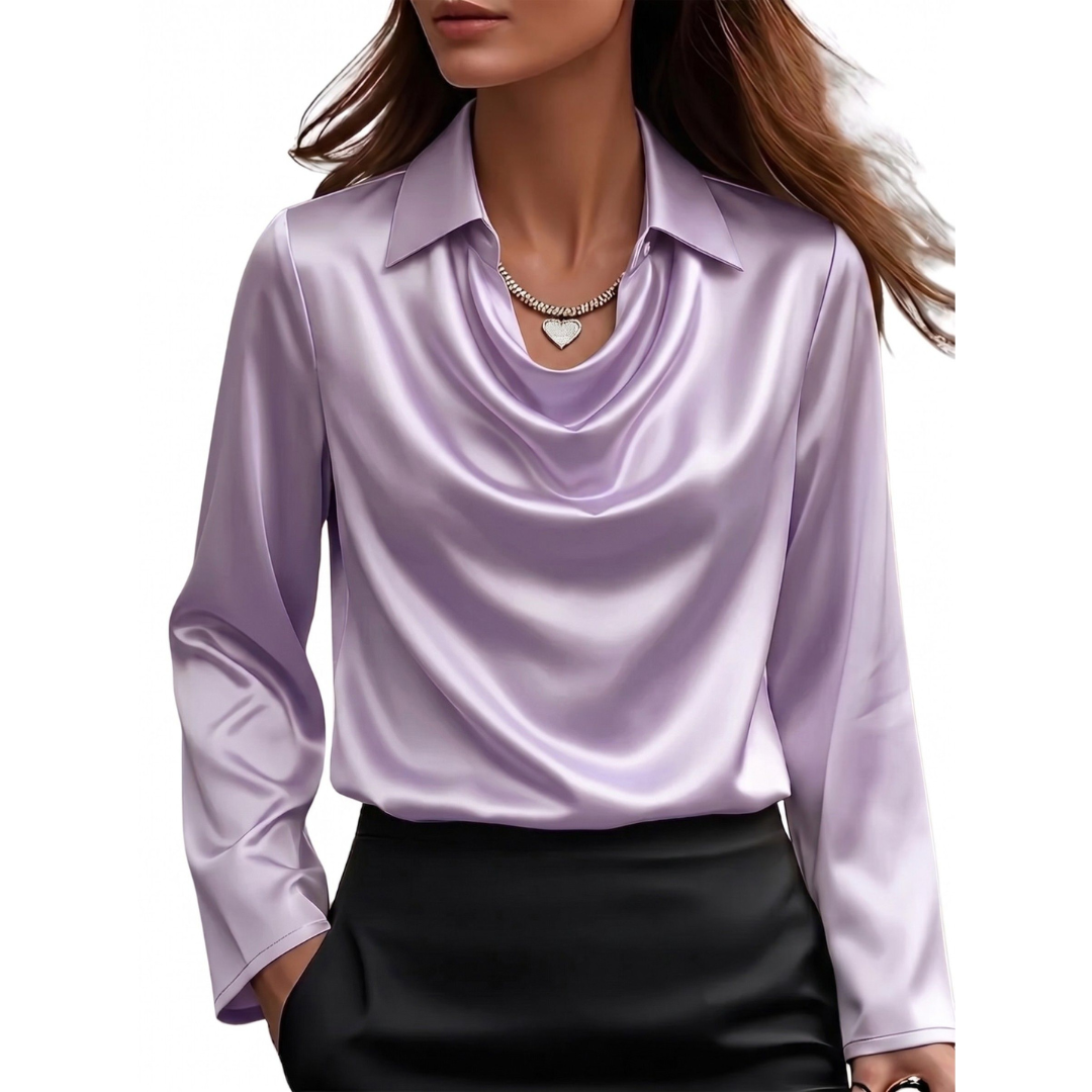 Dionne - Chemise satinée élégante pour femmes à manches longues