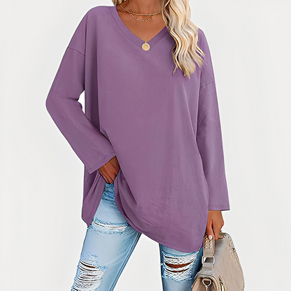 Laëtitia - Elegant loose long-sleeved blouse for women