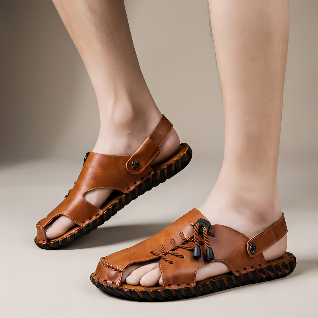 Rowar - Sandales d'été ouvertes à l'avant pour homme