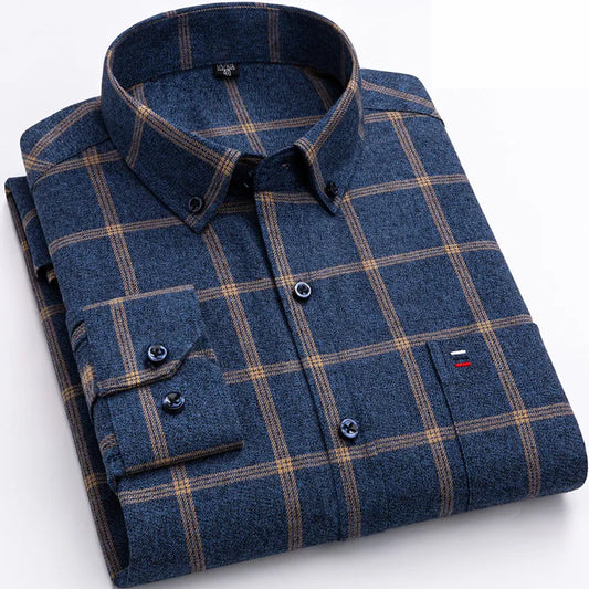 Louis – Chemise en Coton à Carreaux
