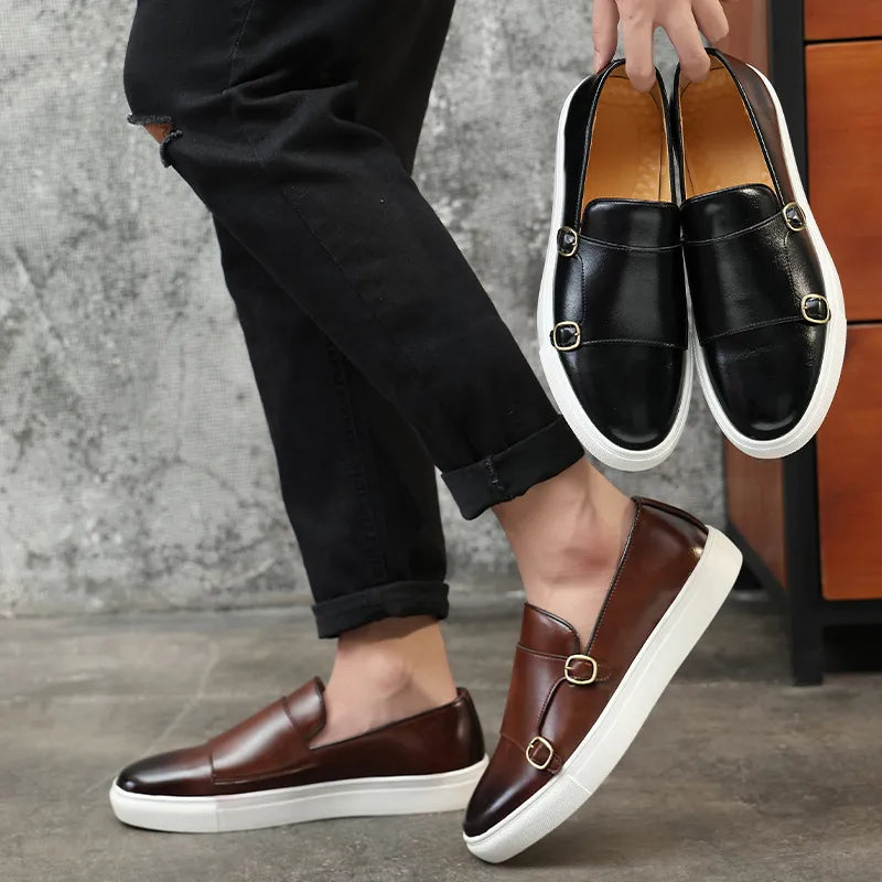 Jerald - Mocassins en cuir au style décontracté pour homme
