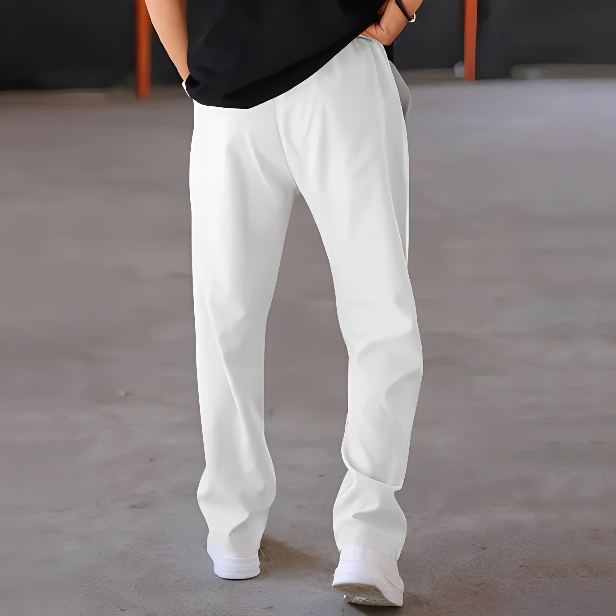 Fresniel - Pantalon droit ample tendance pour homme