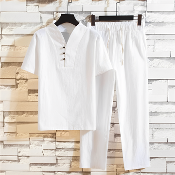 Cyril - Ensemble chemise et pantalon pour homme - pour les journées ensoleillées