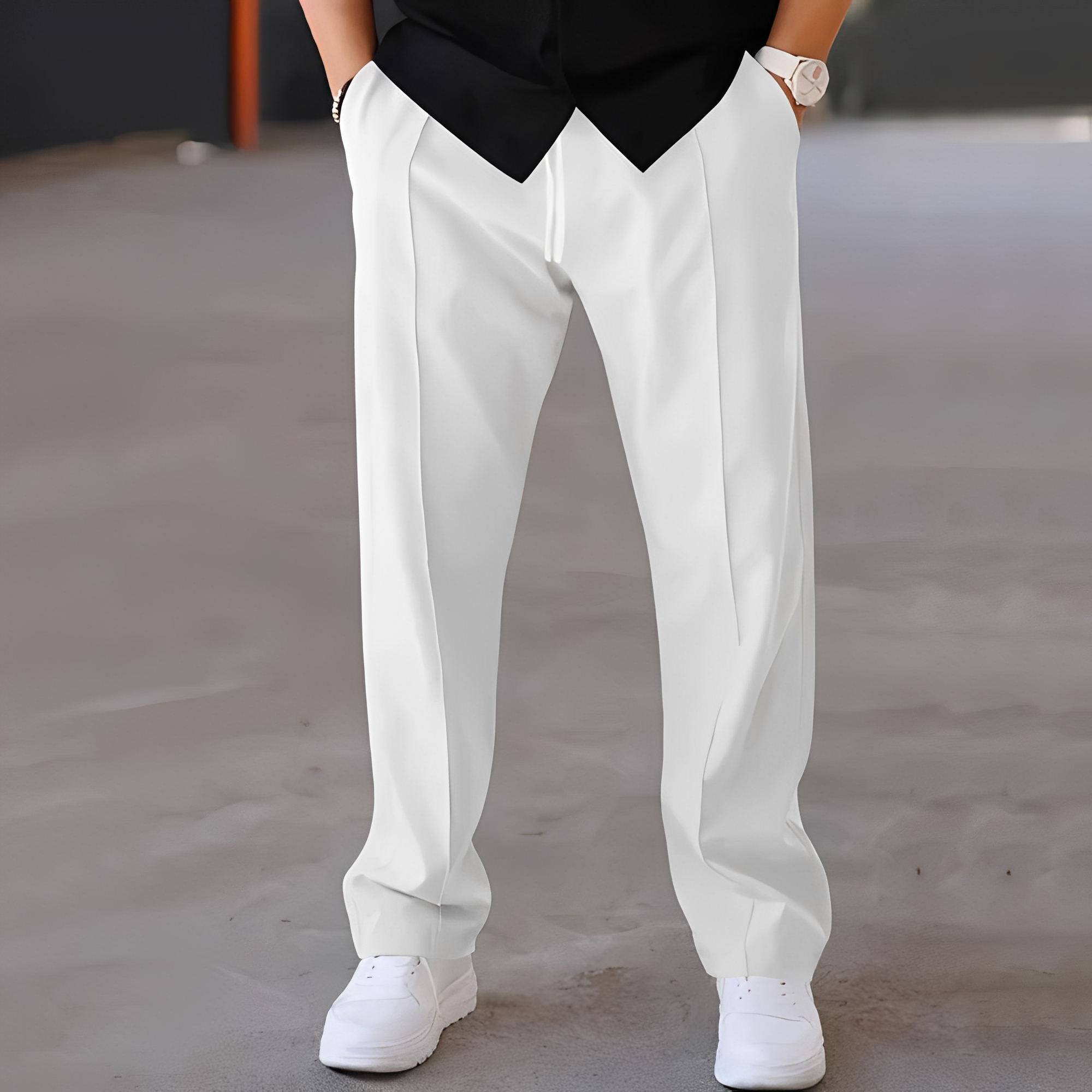 Fresniel - Pantalon droit ample tendance pour homme