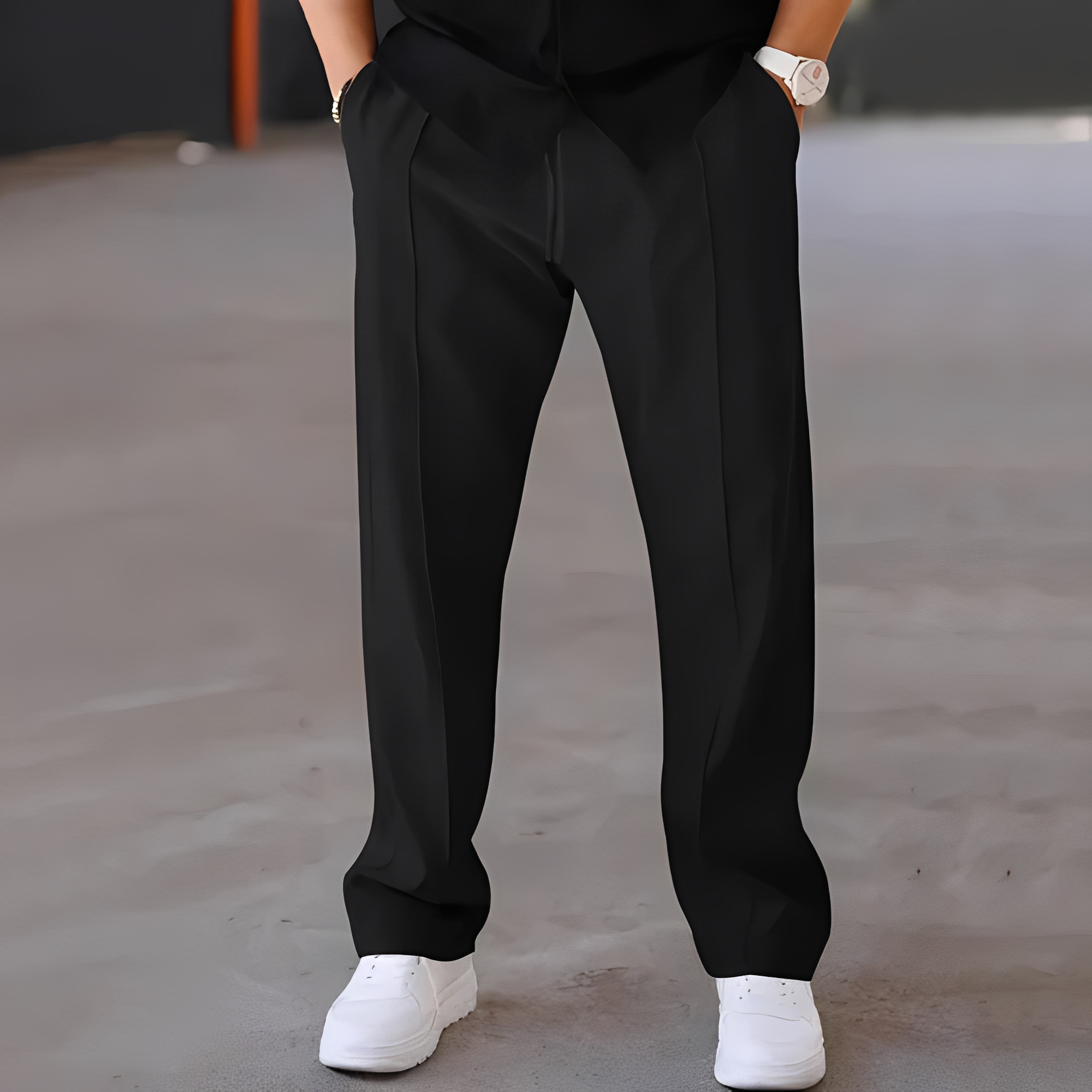 Fresniel - Pantalon droit ample tendance pour homme