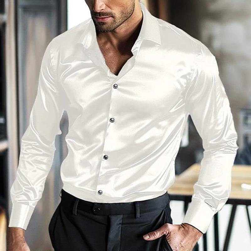 Elian – Chemise satinée éclatante pour hommes