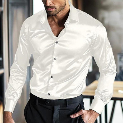 Elian – Chemise satinée éclatante pour hommes