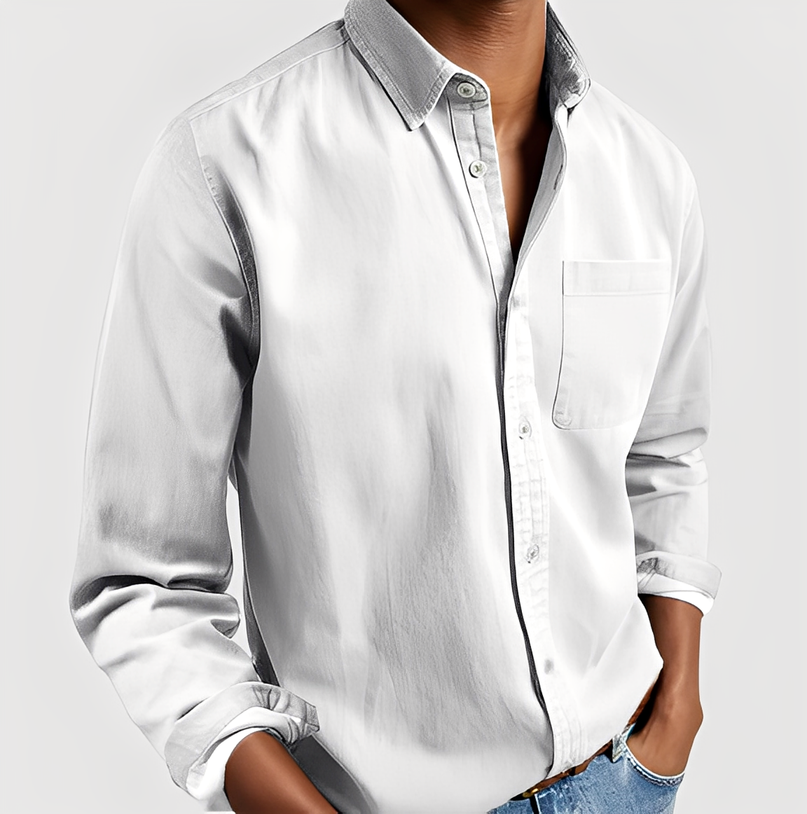 Maxime - Chemise en Jean Décontractée Mélange Doux