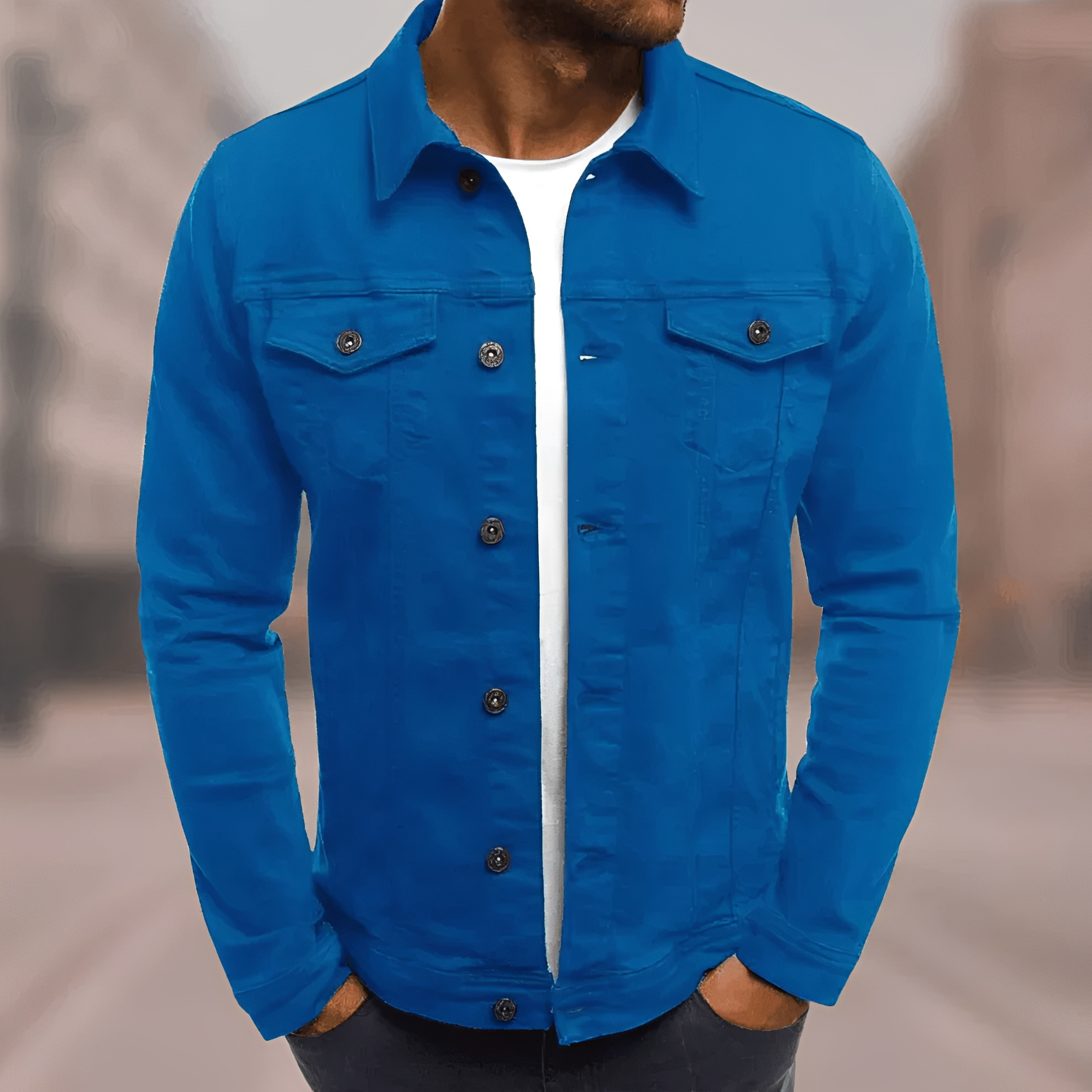 Krix - Veste en denim confortable pour homme