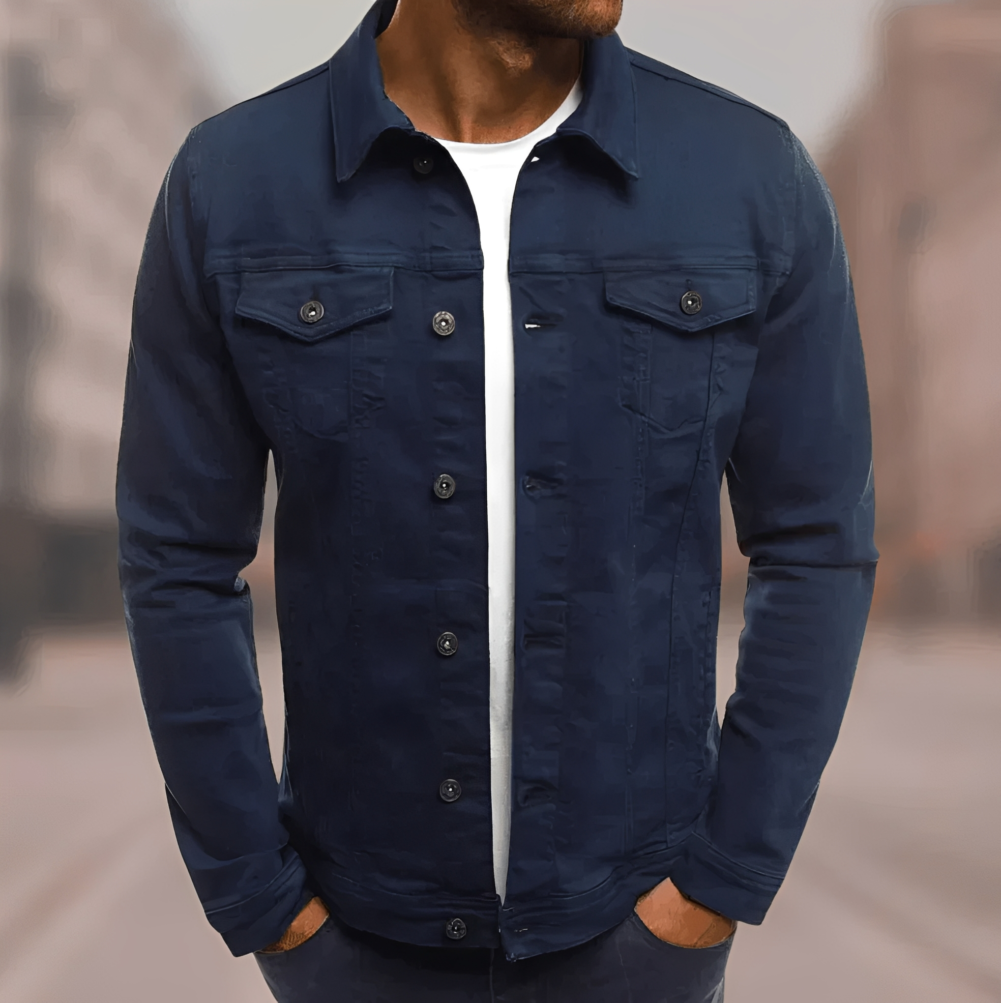 Krix - Veste en denim confortable pour homme