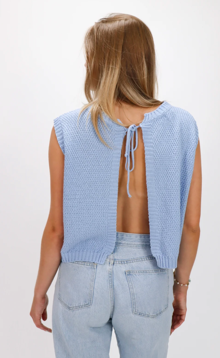 Irene – Top Maille Dos Ouvert