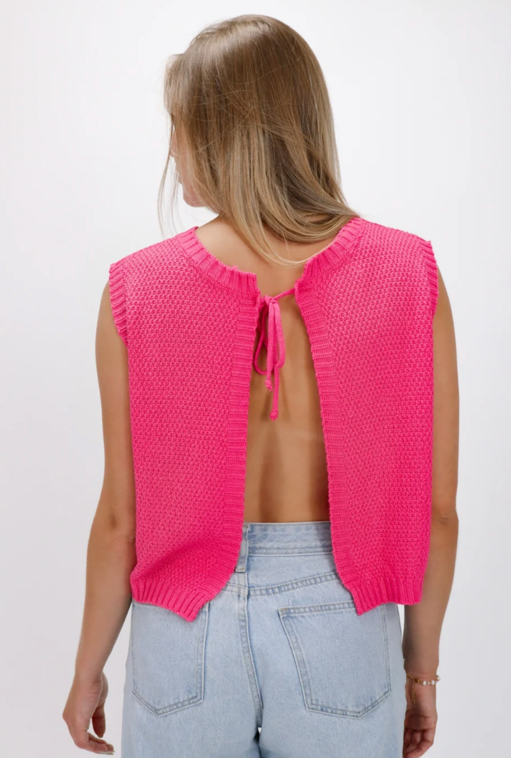 Irene – Top Maille Dos Ouvert