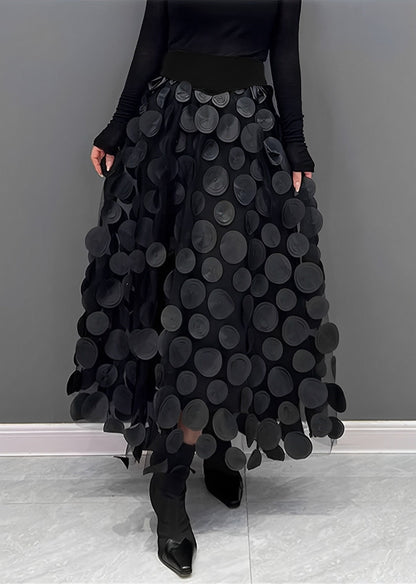 Peaches – Jupe midi à pois style rétro