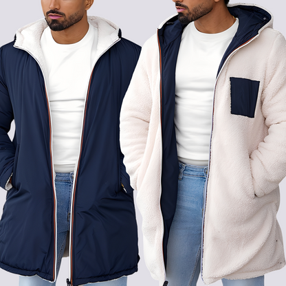 Hubert - Veste à capuche réversible moderne pour hommes