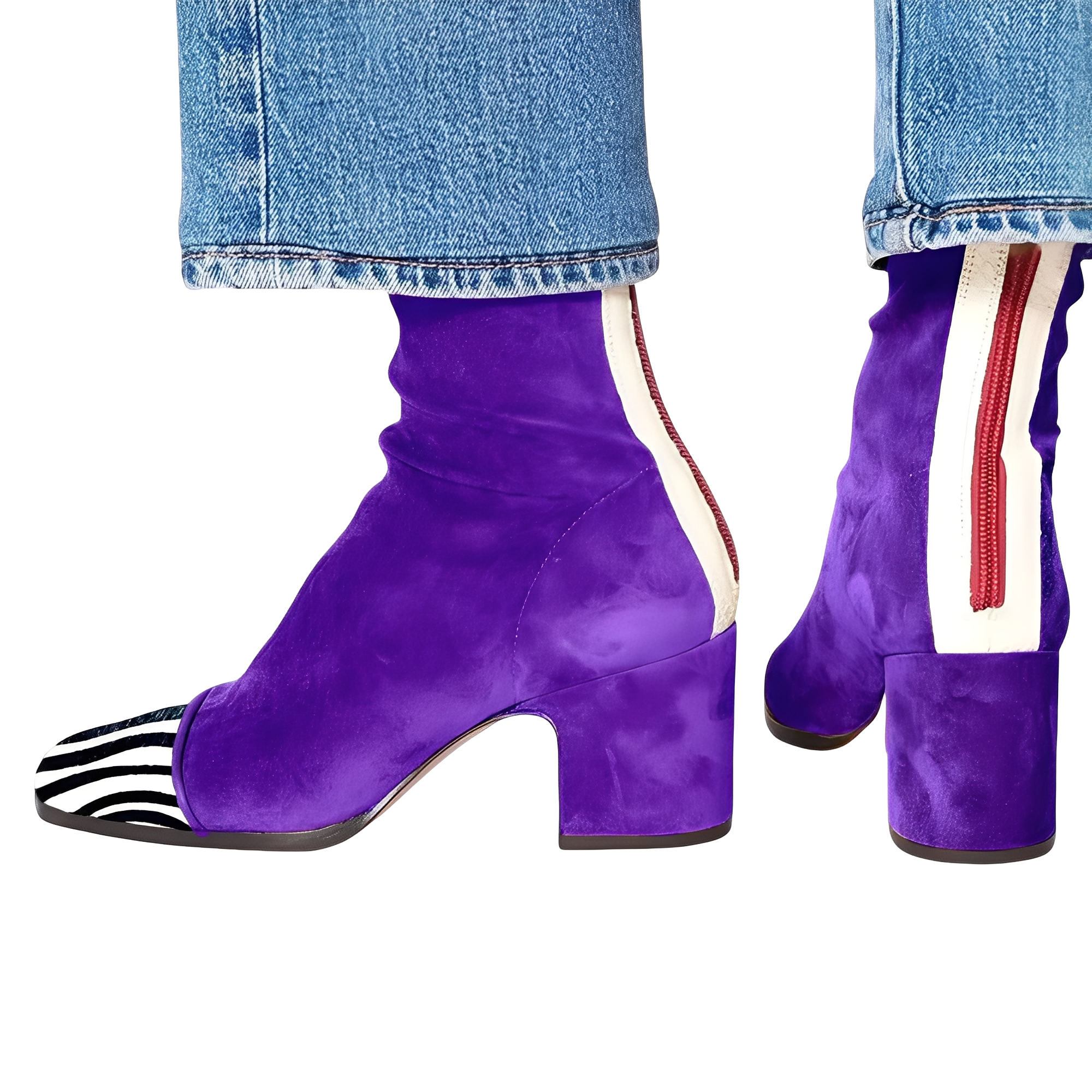 Juliana - Bottines chics avec talon carré pour femmes