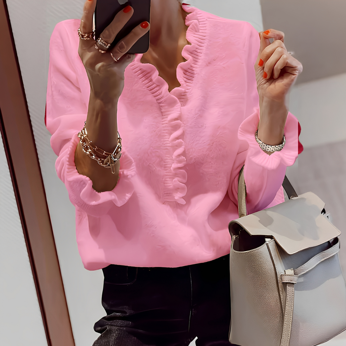 Isabella - Pull tricoté raffiné avec boutons pour dames