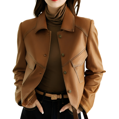 Karie - Blouson en cuir chic et ajusté pour femmes