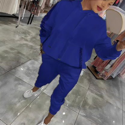 Tiffany - Elegantes Damen-Set mit Kapuzenpullover und Hose