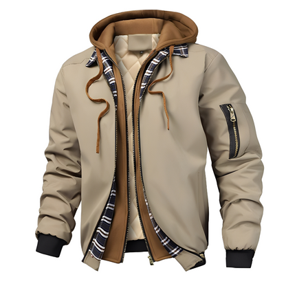 Cedric - Stylish pilot jacket with hood for men