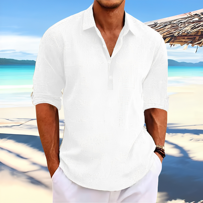 Charles - Chemise décontractée à patte de boutonnage pour hommes