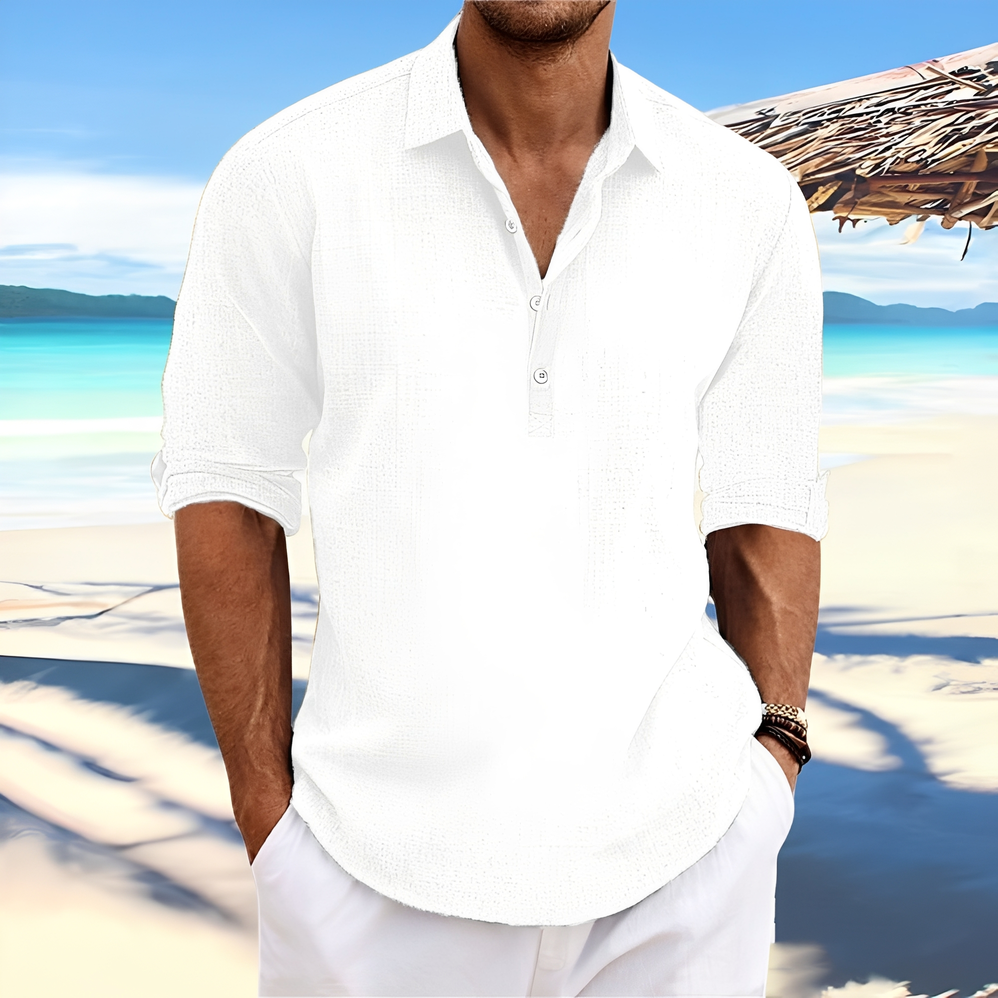Ricky – Chemise homme à manches longues – pour des journées chaudes et douillettes