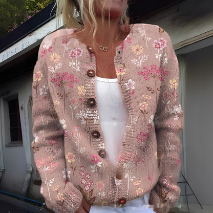 Wilda - Cardigan élégant et confortable à motif floral pour femmes