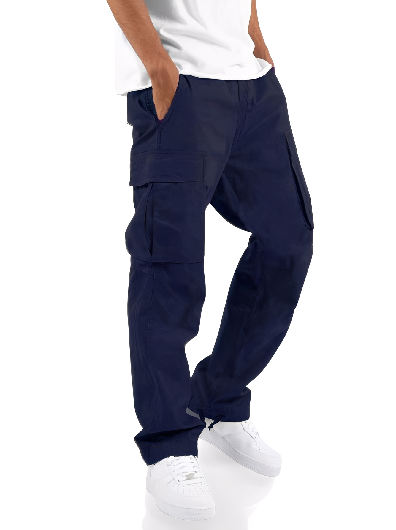Cooper - Pantalon cargo décontracté avec cordon pour hommes