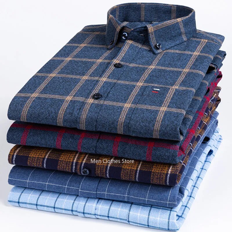 Louis – Chemise en Coton à Carreaux
