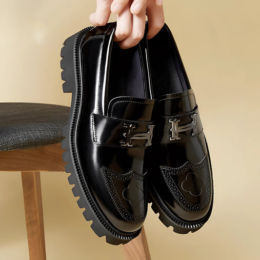 Marc – Mocassins en Cuir Bordeaux à Semelle Épaisse