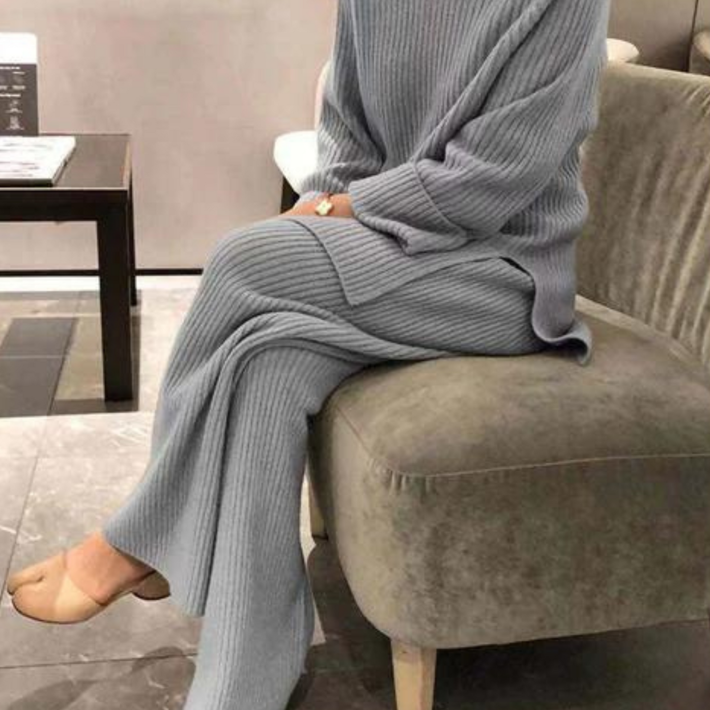 Samantha – Ensemble casual en tricot pull & pantalon