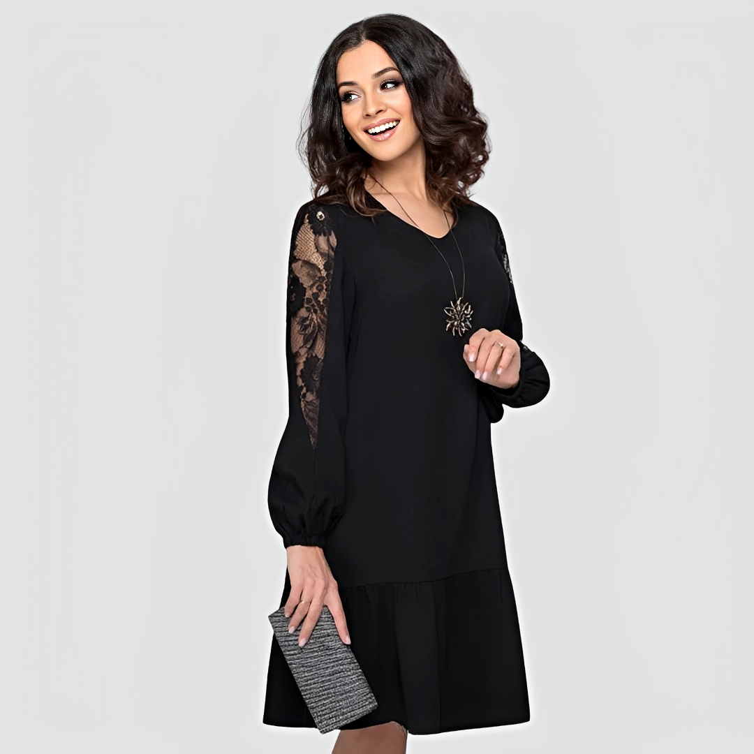 Colette – Women's Mid-Length Dress with Long Sleeves