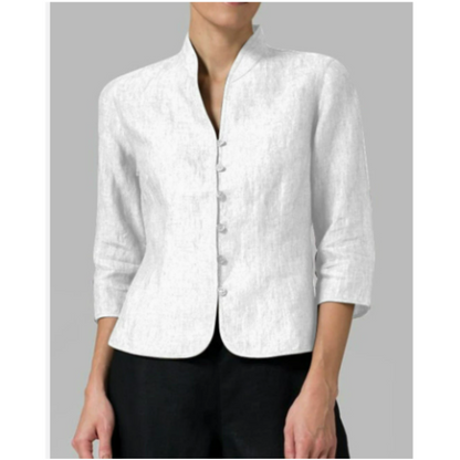 Brynna - Blouse Femme Haute Qualité avec Col Montant
