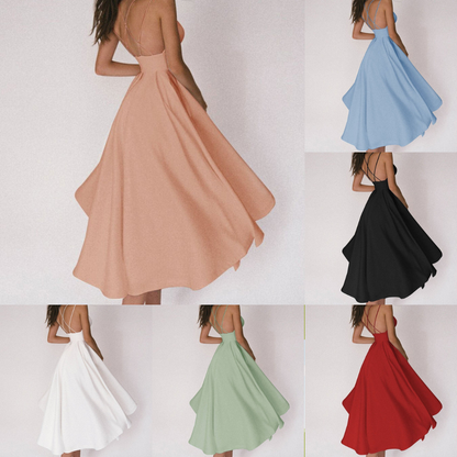 Gabriella – Satin dresses with crossed straps