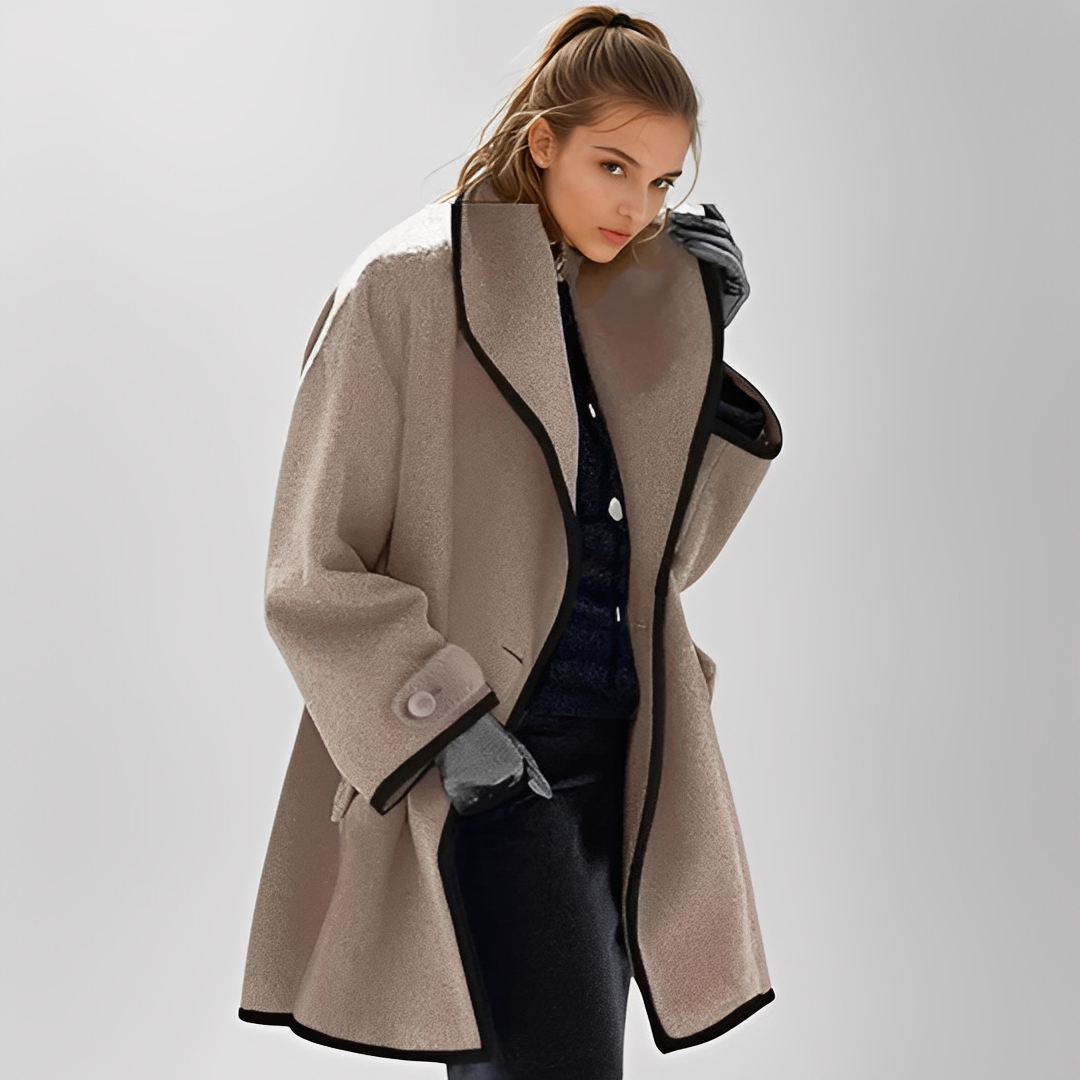 Danika - Trench-coat long et chaud pour femme, idéal pour l'hiver