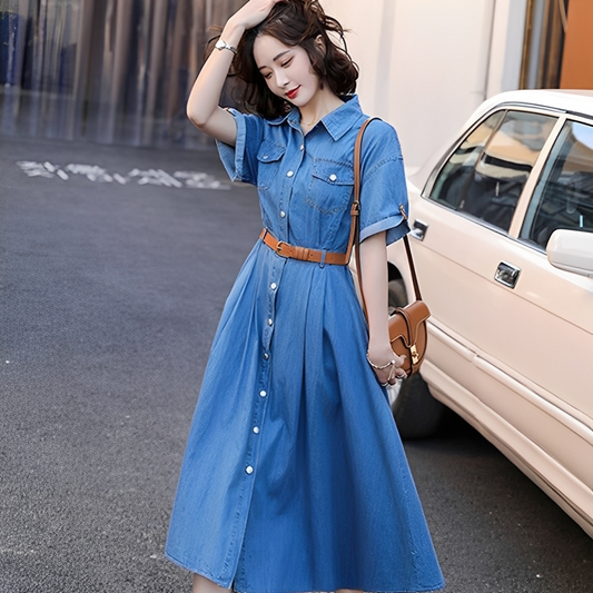 Gwendoline - Casual denim dress for women