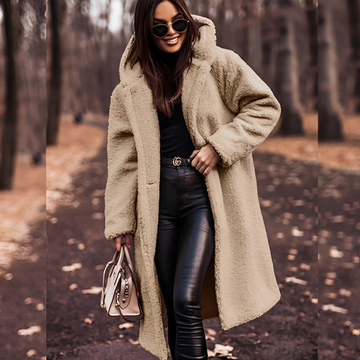 Lucette - Manteau d'hiver à capuche en fausse fourrure pour femme