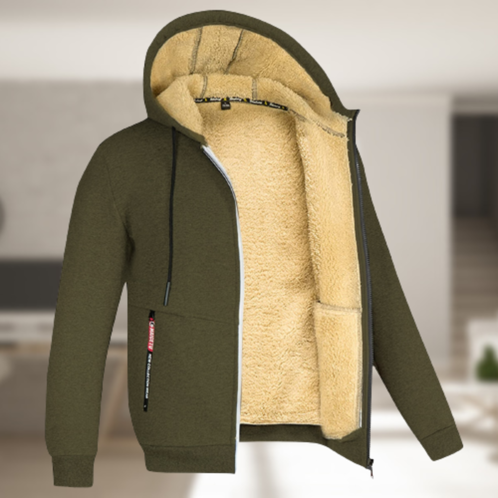 Andrew – Veste d’hiver à capuche polaire