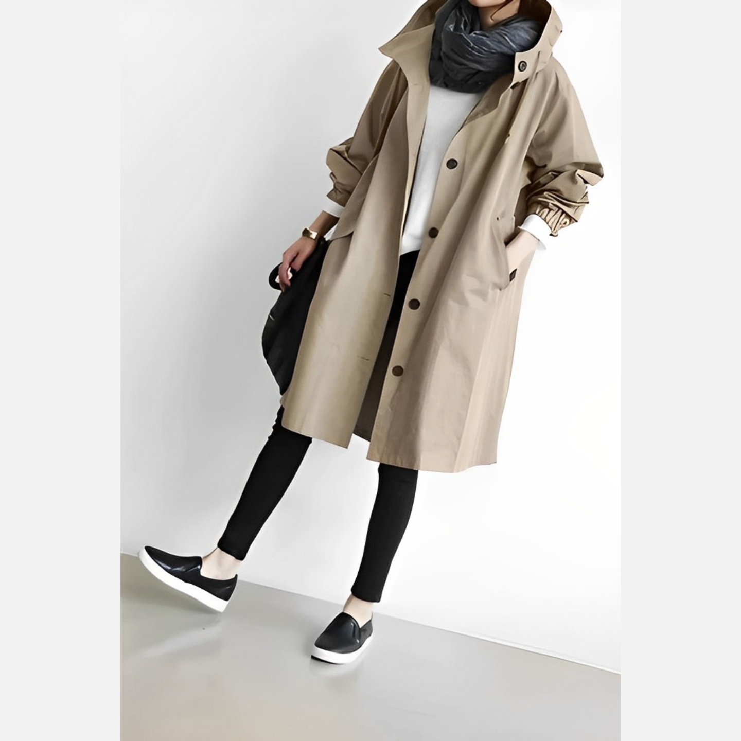 DuraCoat – Longue veste à capuche moderne