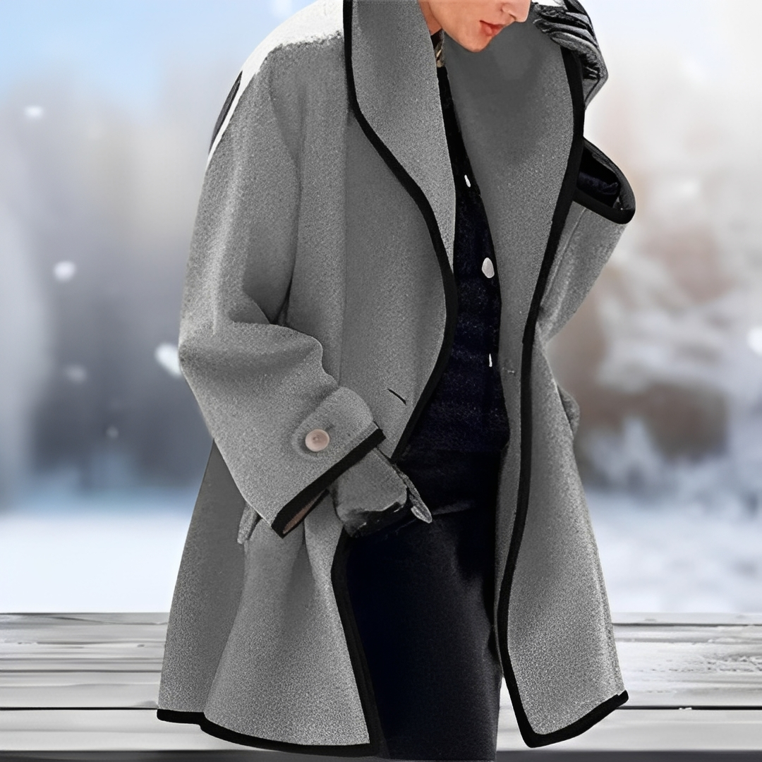 Danika - Trench-coat long et chaud pour femme, idéal pour l'hiver