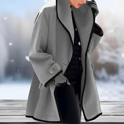 Danika - Trench-coat long et chaud pour femme, idéal pour l'hiver