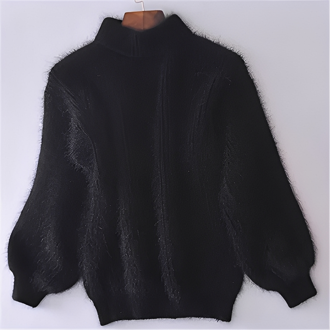 Maude - Trendy warm high-neck sweater for women