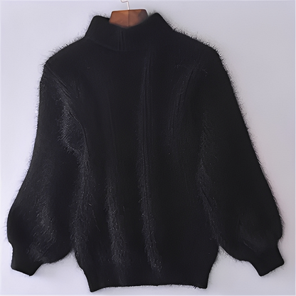 Maude - Trendy warm high-neck sweater for women