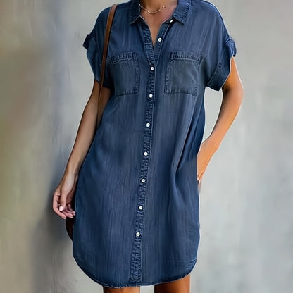 Daphné – Robe en Denim Chic