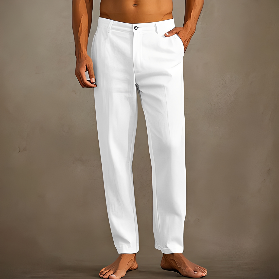 Anjay - Pantalon d'été ample pour homme