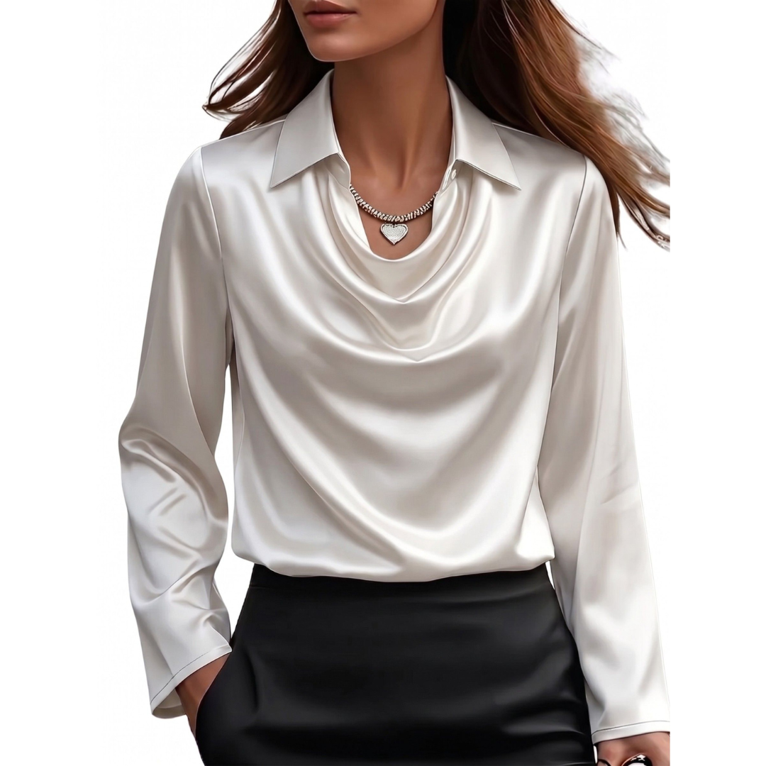 Dionne - Chemise satinée élégante pour femmes à manches longues