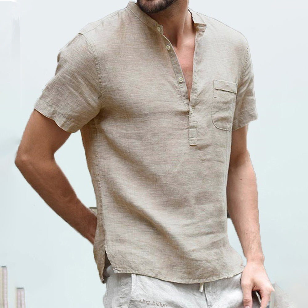Korbin - Chemise Légère à Manches Courtes pour Homme