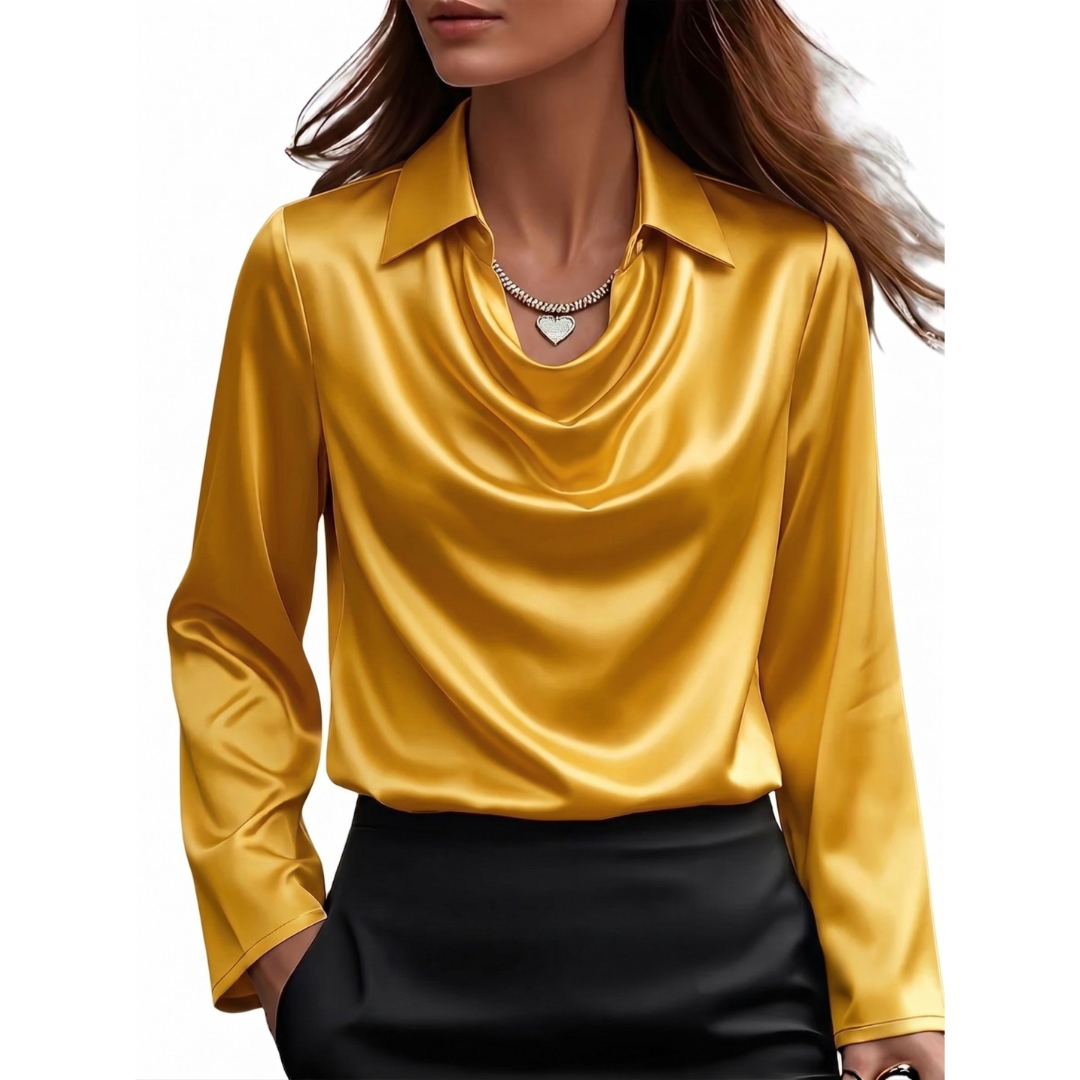 Dionne - Chemise satinée élégante pour femmes à manches longues