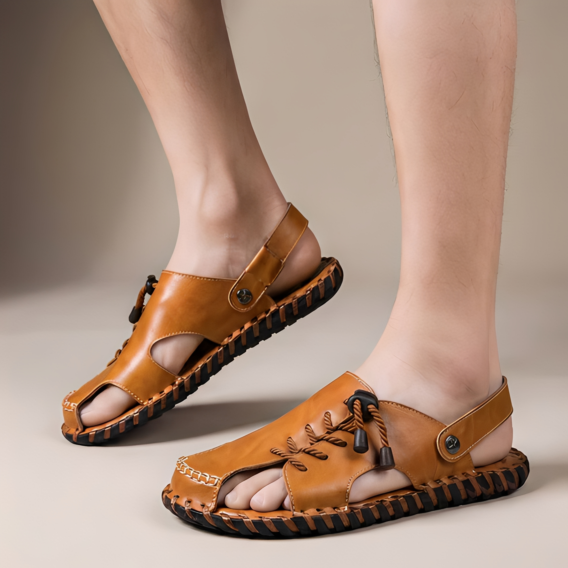 Rowar - Sandales d'été ouvertes à l'avant pour homme