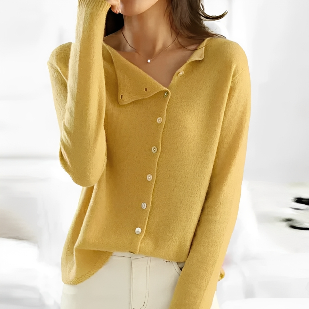 Hestia - Warmer und bequemer Damenpullover mit Knöpfen