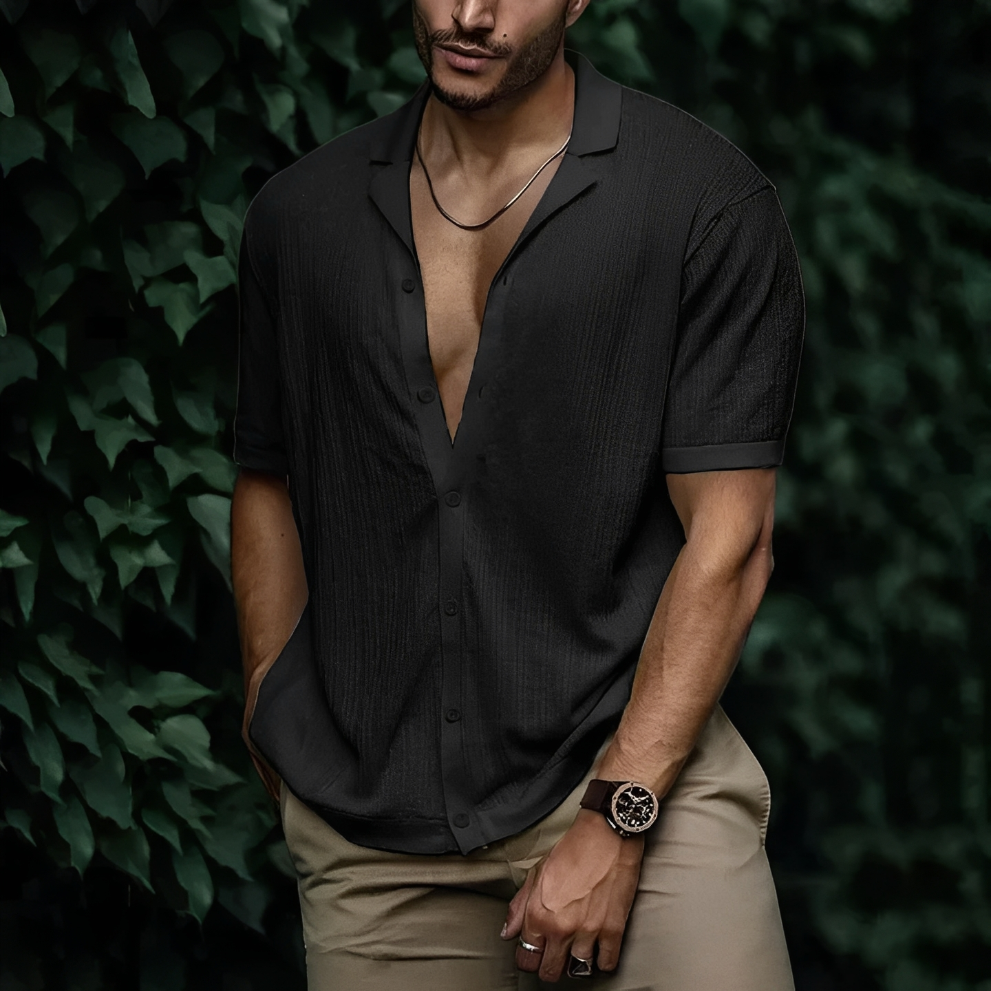 Amiran - Chemise d'été pour homme au style moderne